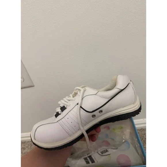 Vintage SODA Y2K White & Black Tennis Shoes – Women's Size 6 - Picture 4 of 7